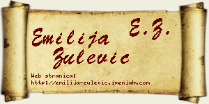 Emilija Zulević vizit kartica